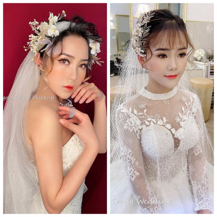 Các bước cơ bản Trang điểm Makeup cô dâu tiệc họ Tuy Hoà Phú Yên với lớp nền (2)